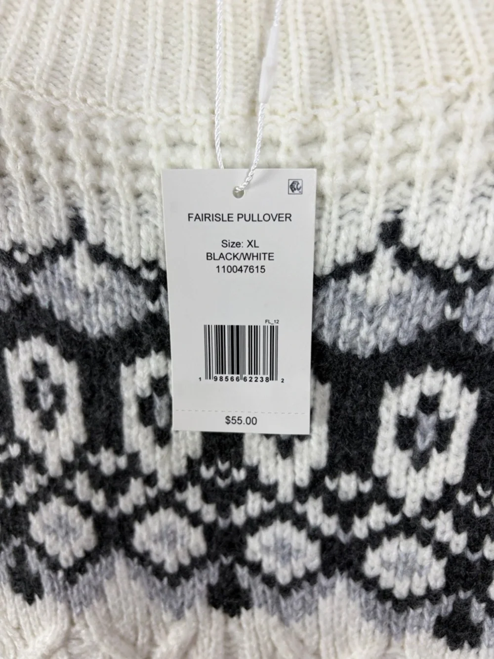 Adyson Parker,Size XL,Women’s Cream Nordic Cable Knit Sweater - Picture 3 of 14